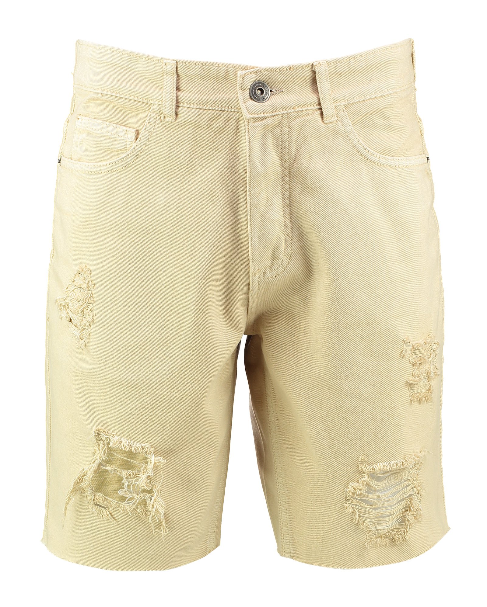 Bermuda Jeans Color Masculina Slim Puídos Khaki Pool by Riachuelo