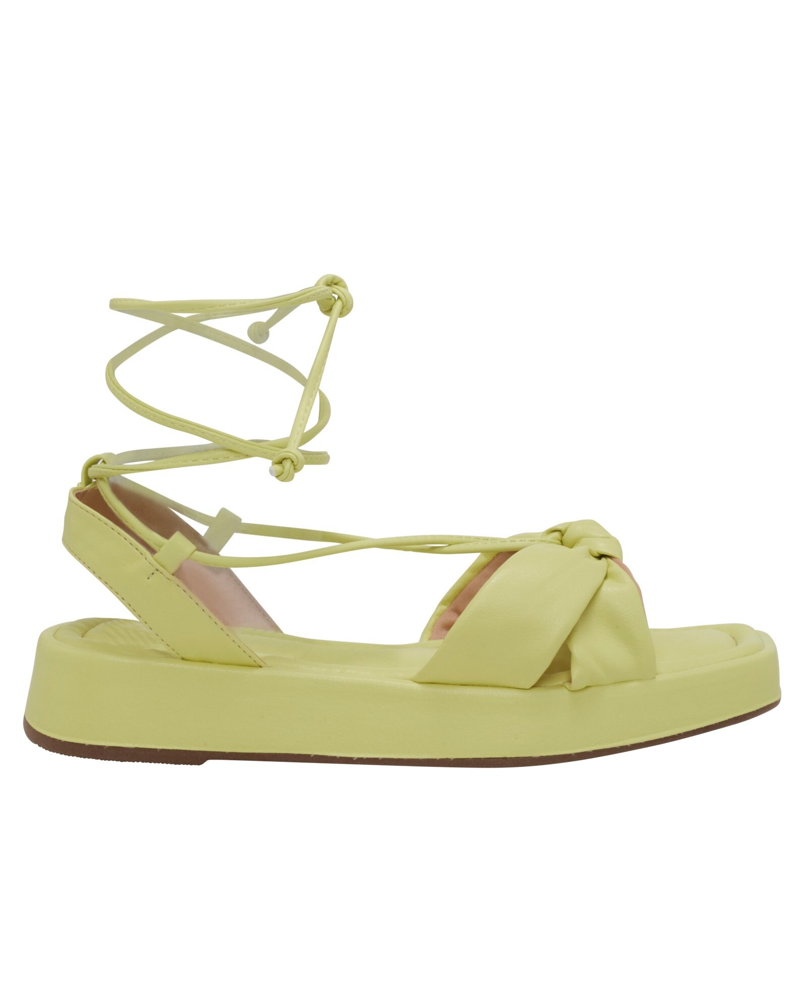 Riachuelo | Sandália Flatform Amarração Verde Pistache Riachuelo