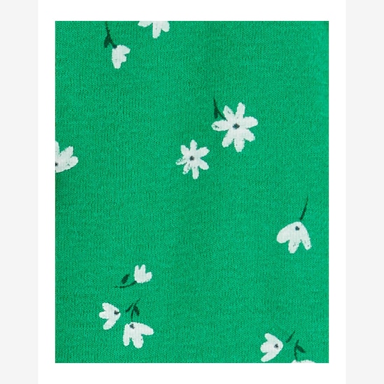 Kit Body Bebê Carter's 3 Peças Poás Flores Branco/Verde/Vermelho Tam 1 a 24 Meses
