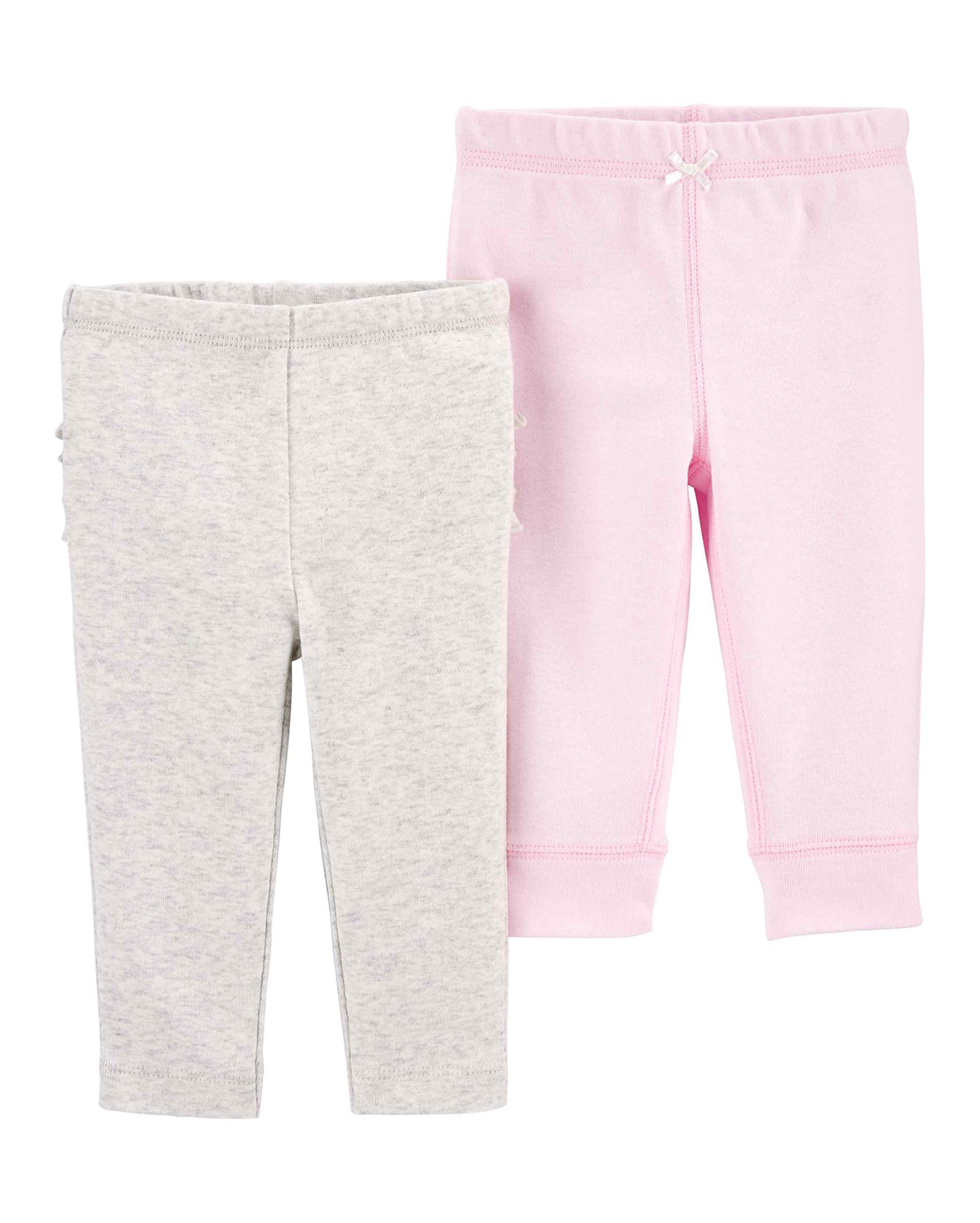 Kit calça bebê 2 peças babados multicor | Carter's