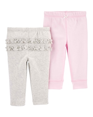 Kit calça bebê 2 peças babados multicor | Carter's