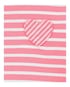 Blusa Infantil Carter's Listras Coração Branco/Rosa Tam 2 a 5