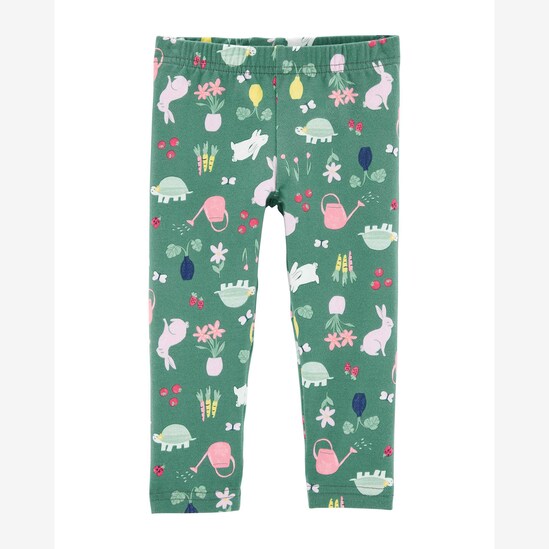 Calça Legging Infantil Carter's Jardim Verde Tam 2 a 5