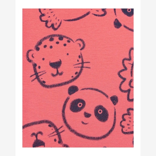 Conjunto Bebê Carter's 3 Peças Listras Animais Vermelho/Branco/Denim Médio Tam 1 a 24 Meses