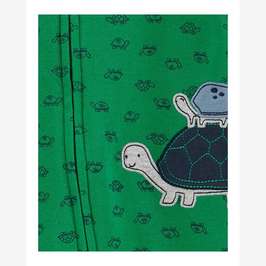 Macacão Pijama Bebê Carter's Tartarugas Verde/Azul Marinho Tam RN a 9 Meses