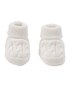 Pantufa Bebê Carter's Tricô Trabalhado Branco Tam RN