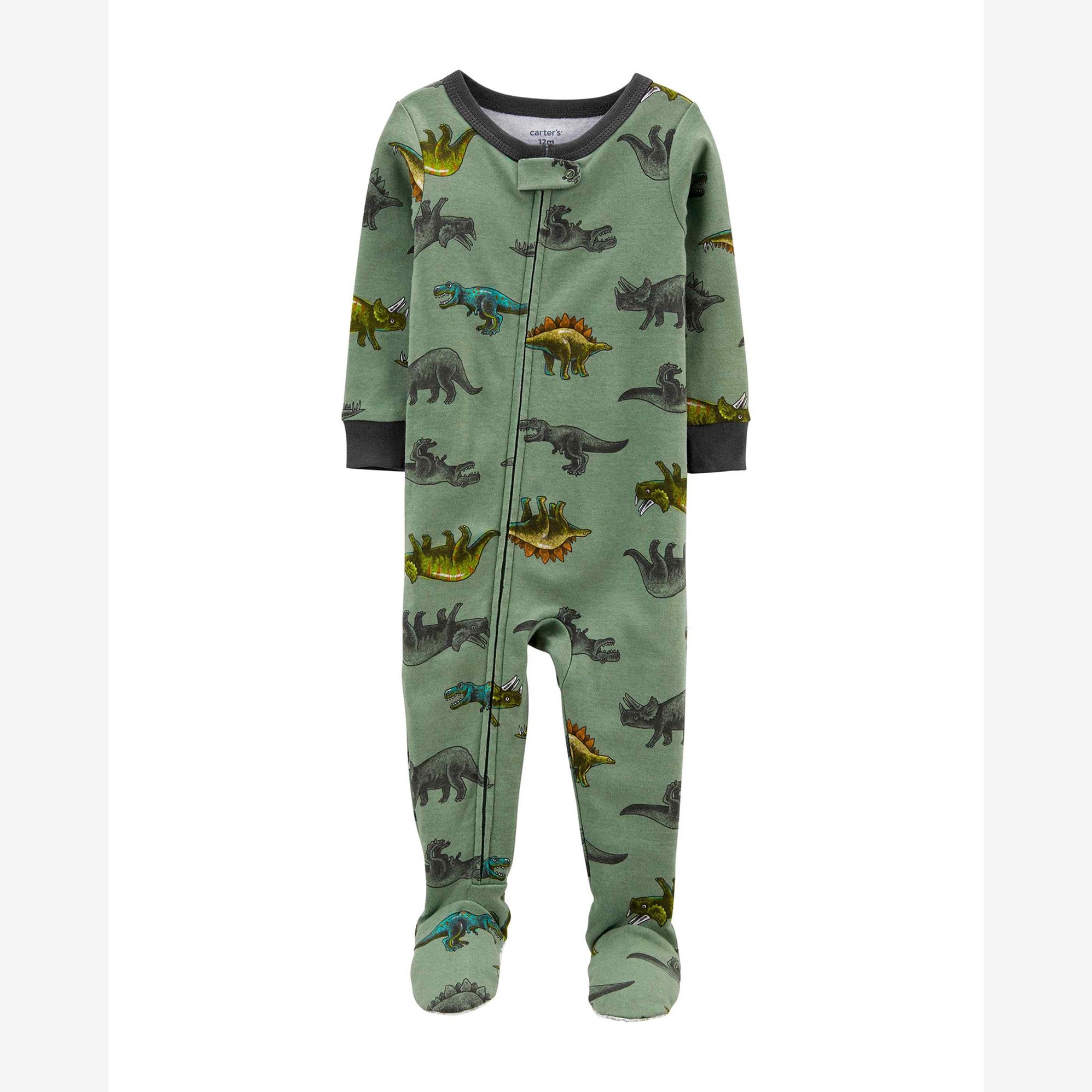 Macacão Pijama Bebê Carter's Dinossauros Verde Musgo Tam 9 a 24 Meses |  Carter's Oficial