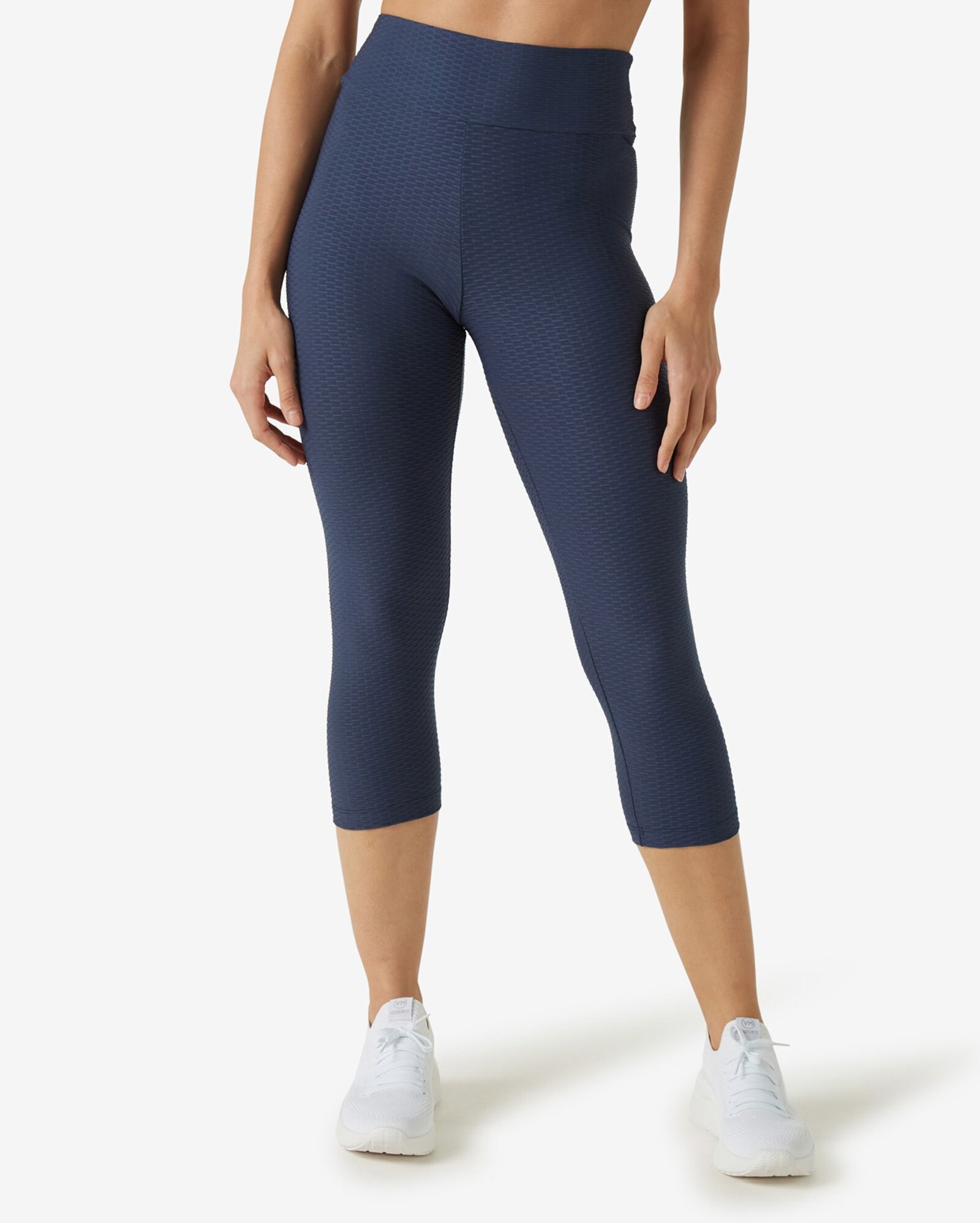 Riachuelo | Calça Legging Feminina Esportiva Microfibra Textura Azul Escuro  Body Work by Riachuelo