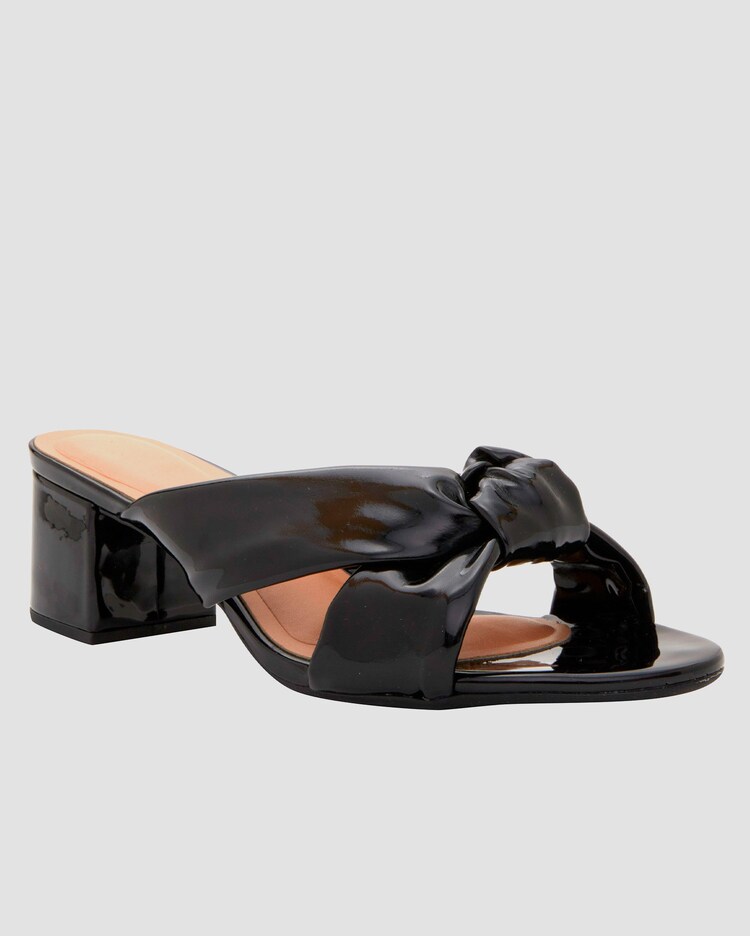 Riachuelo Tamanco Salto Baixo Verniz Nó Vizzano Preto