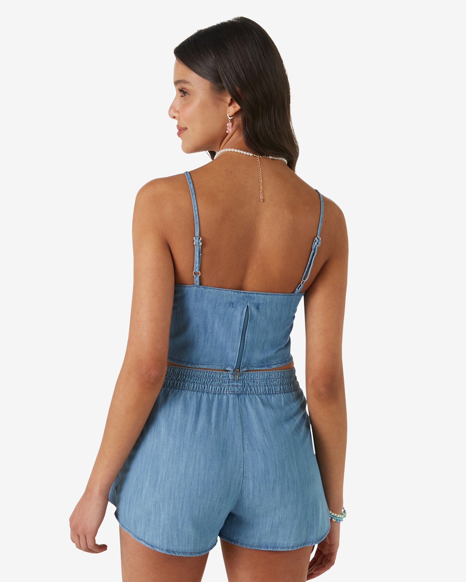 cropped e short jeans curto