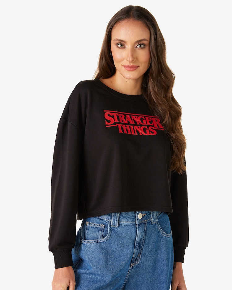 Riachuelo Blusa de Moletom Feminina sem Felpa Manga Longa