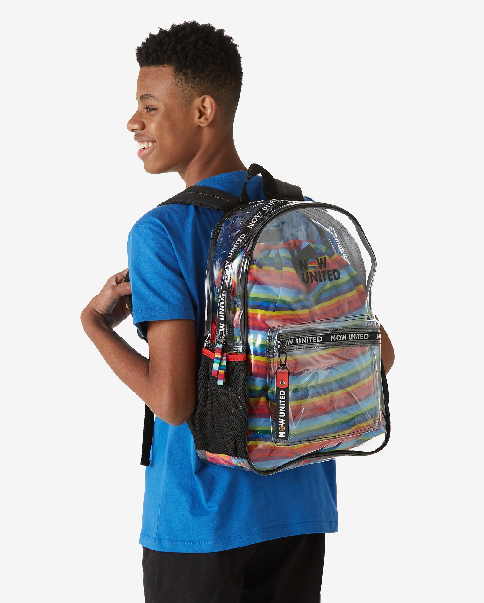 Riachuelo | Mochila Juvenil Now United Transparente Riachuelo
