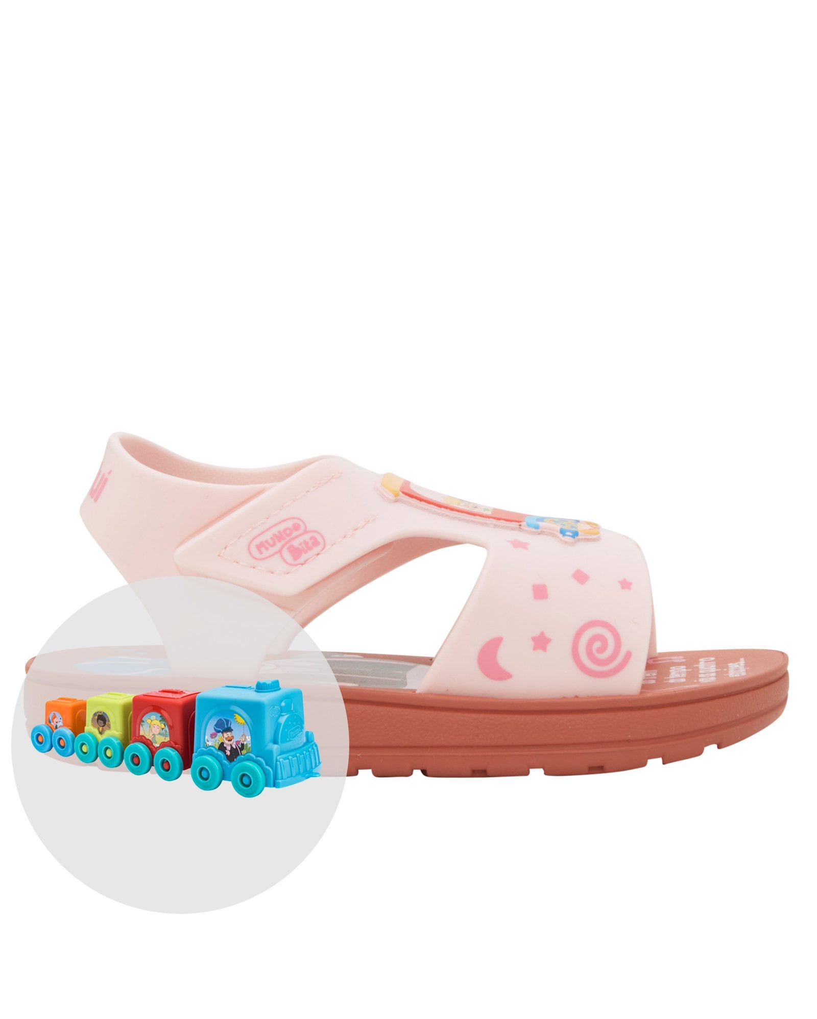 Riachuelo | Sandália Papete Infantil Mundo Bita Grendene Rosa Claro