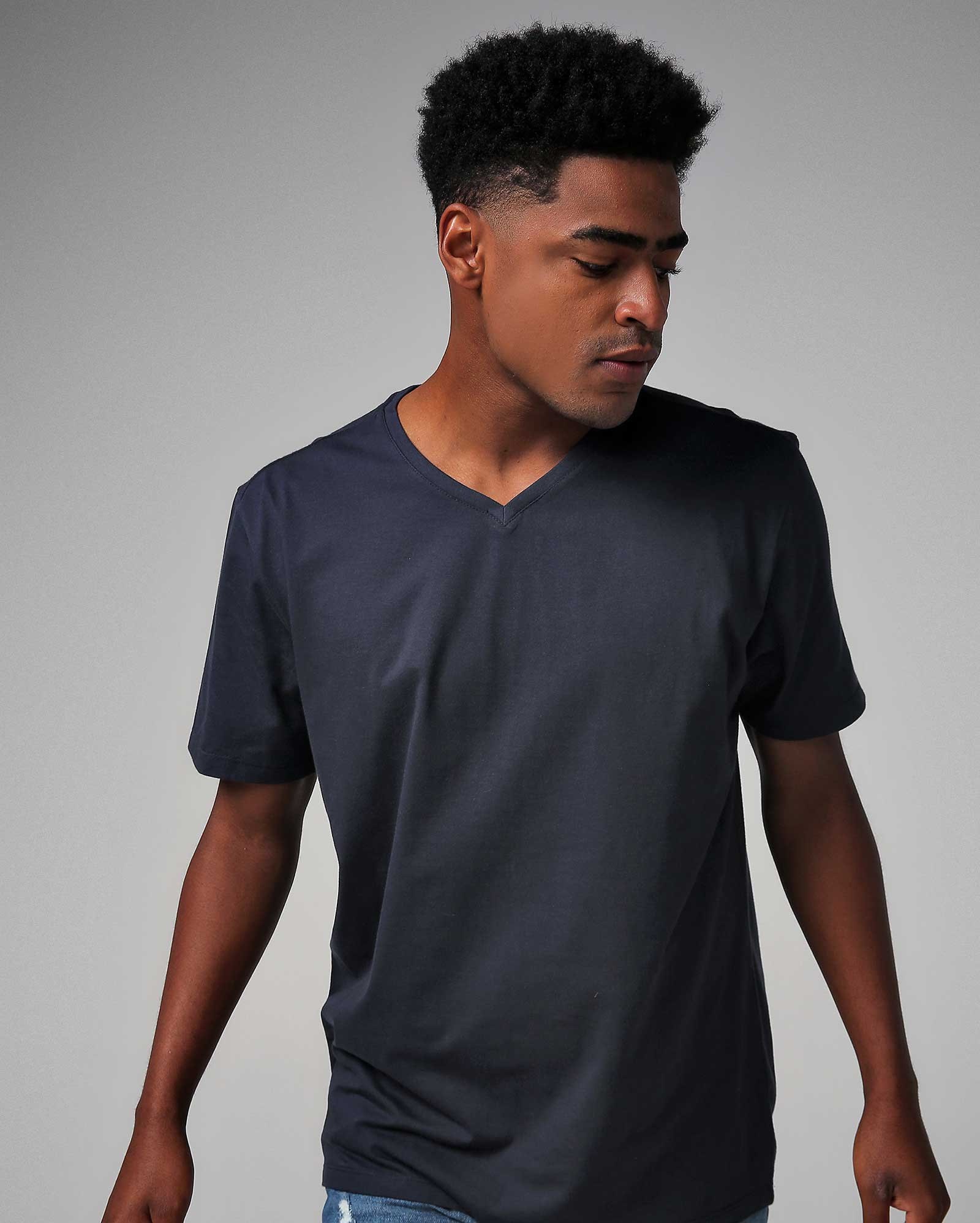 Camiseta masculina Essencial Regular azul