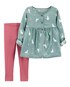 Conjunto Infantil Carter's 2 Peças Lhama Azul Hortência/Rosa Chiclete Tam 2 a 5