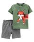 Conjunto Bebê Carter's 2 Peças Tigre Verde Musgo/Cinza Mescla Tam 1 a 24 Meses