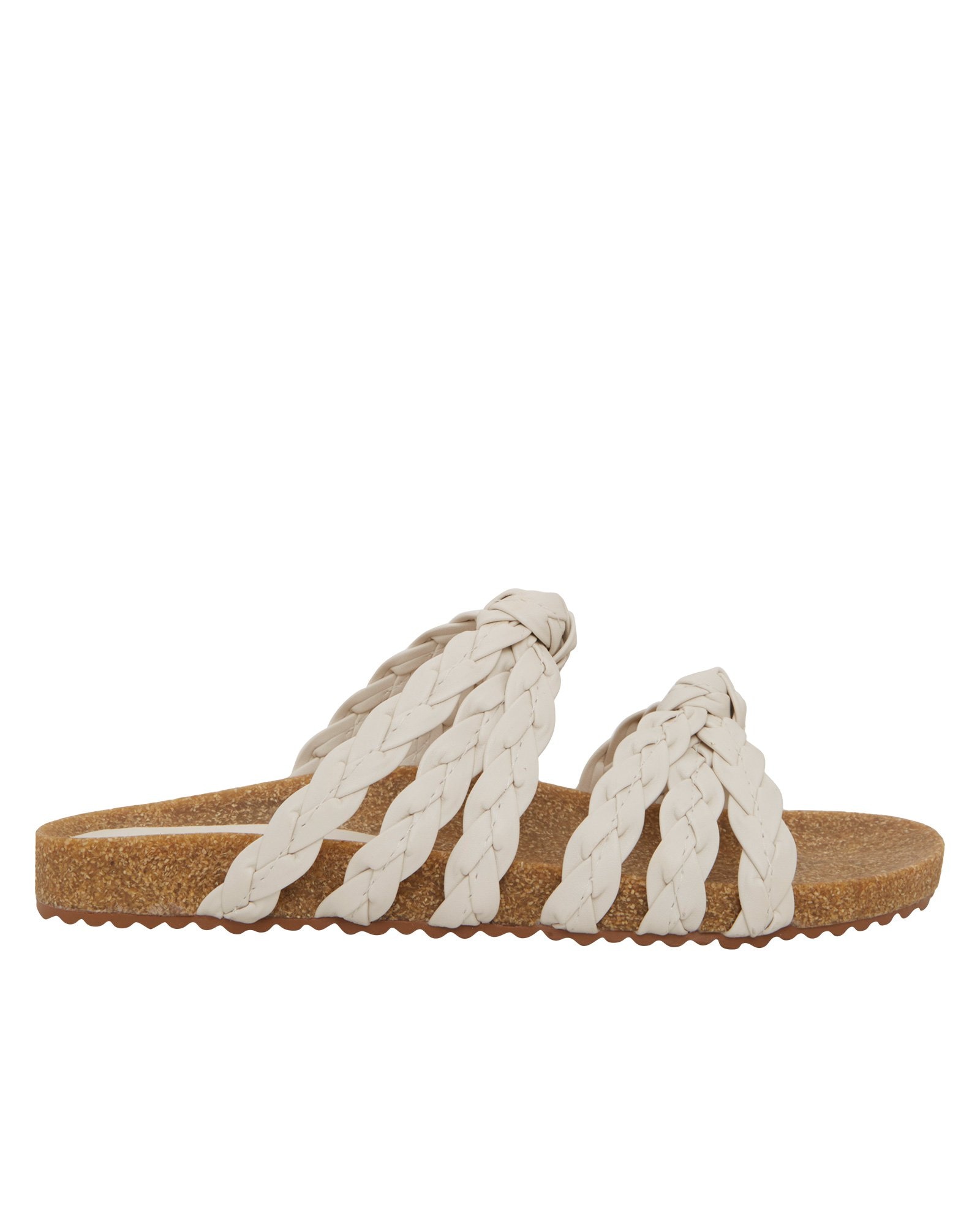 Riachuelo | Sandália Rasteira Tranças Nó Branco Riachuelo