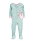 Macacão Pijama Bebê Carter's Florzinhas Raposa Verde Água Tam 9 a 24 Meses