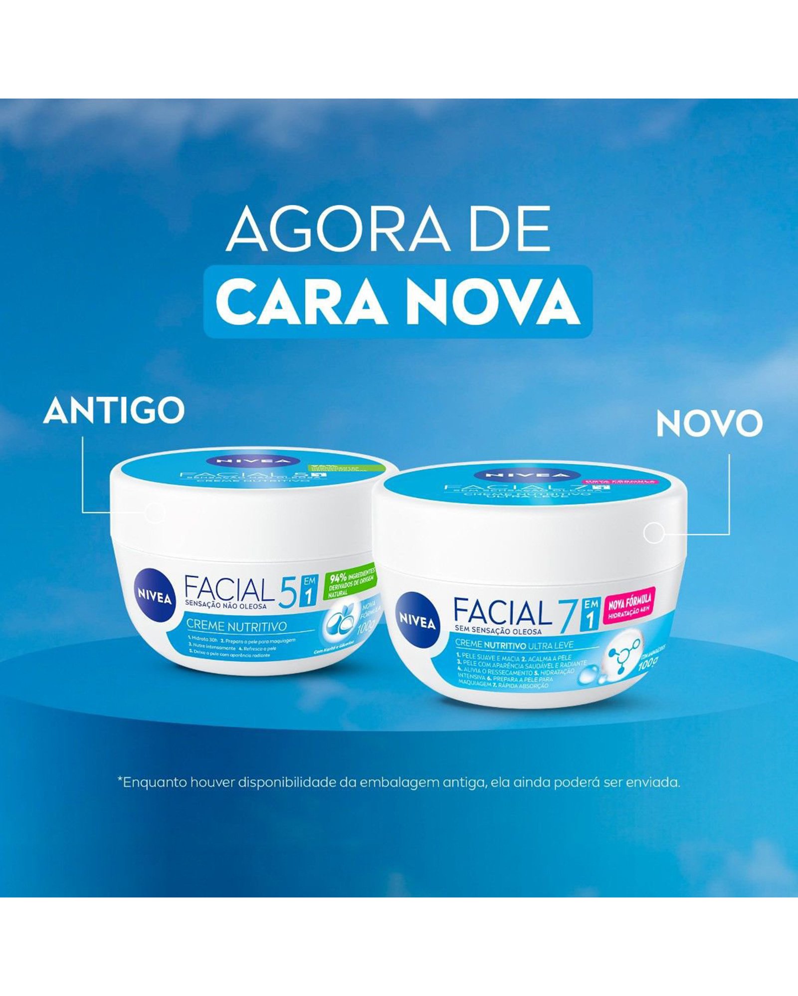 Creme Facial Nutritivo Ultraleve 7 em 1 100g | Nivea