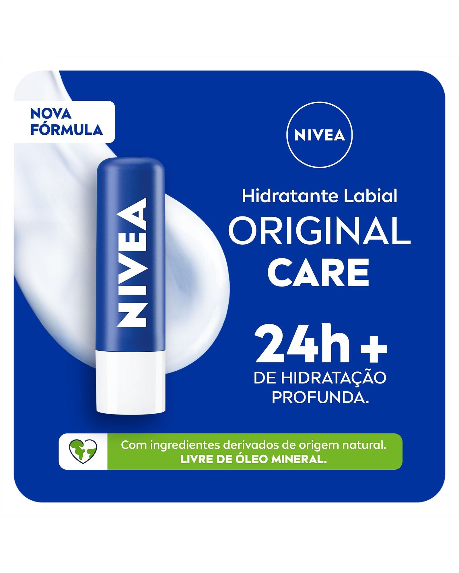Hidratante labial Original Care hidratação profunda 4,8 g | Nivea