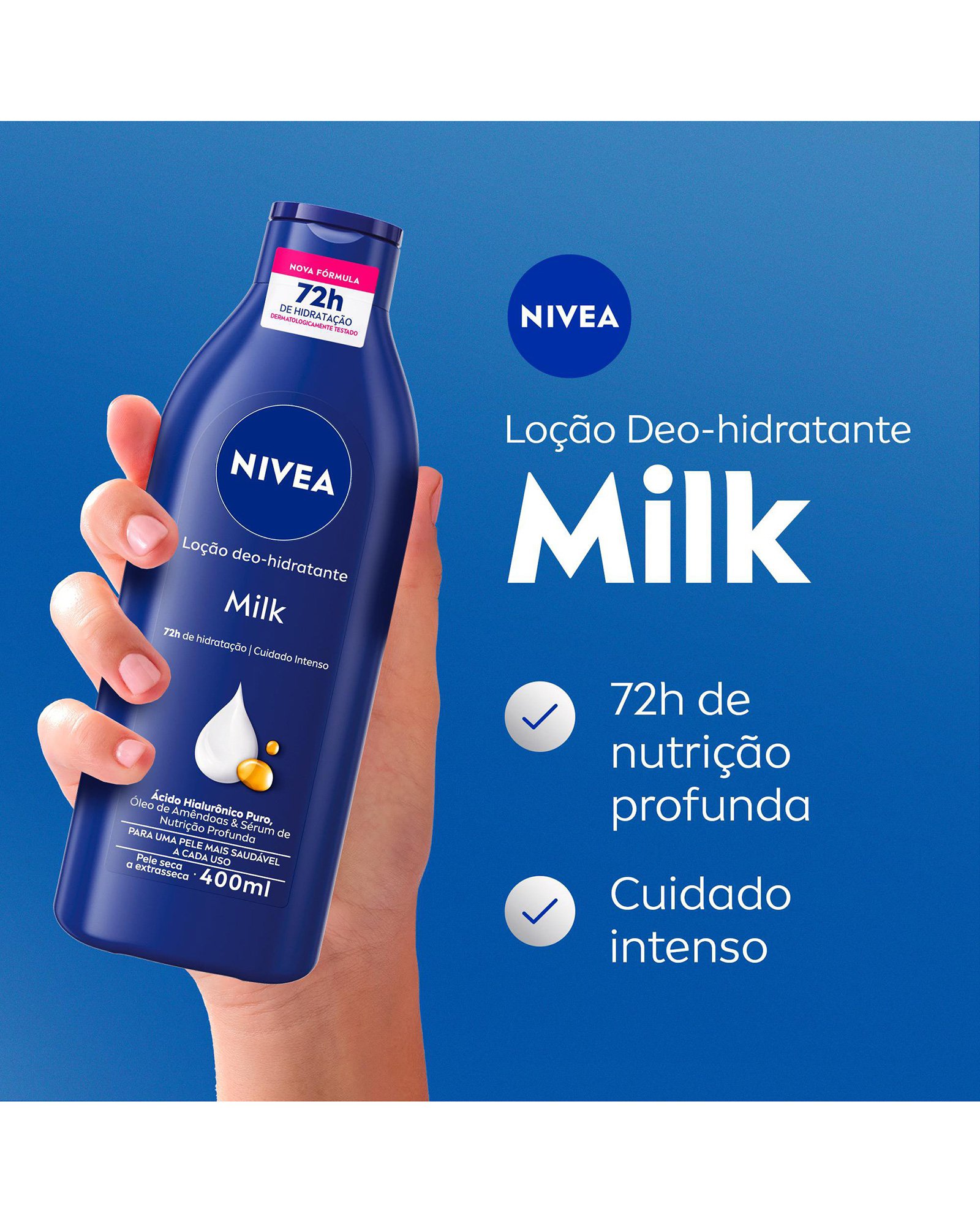 Loção Hidratante Milk Pele Seca a Extrasseca 400ml | Nivea