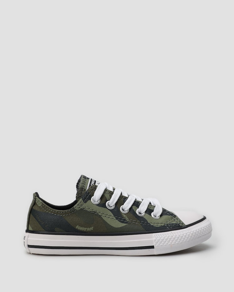 Riachuelo Tênis juvenil camuflado Chuck Taylor CK09400001 verde