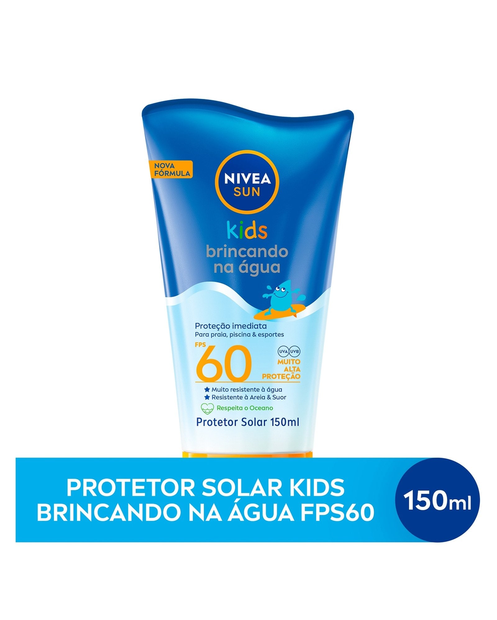 Protetor Solar Nivea Sun Kids Brincando na Água FPS 60