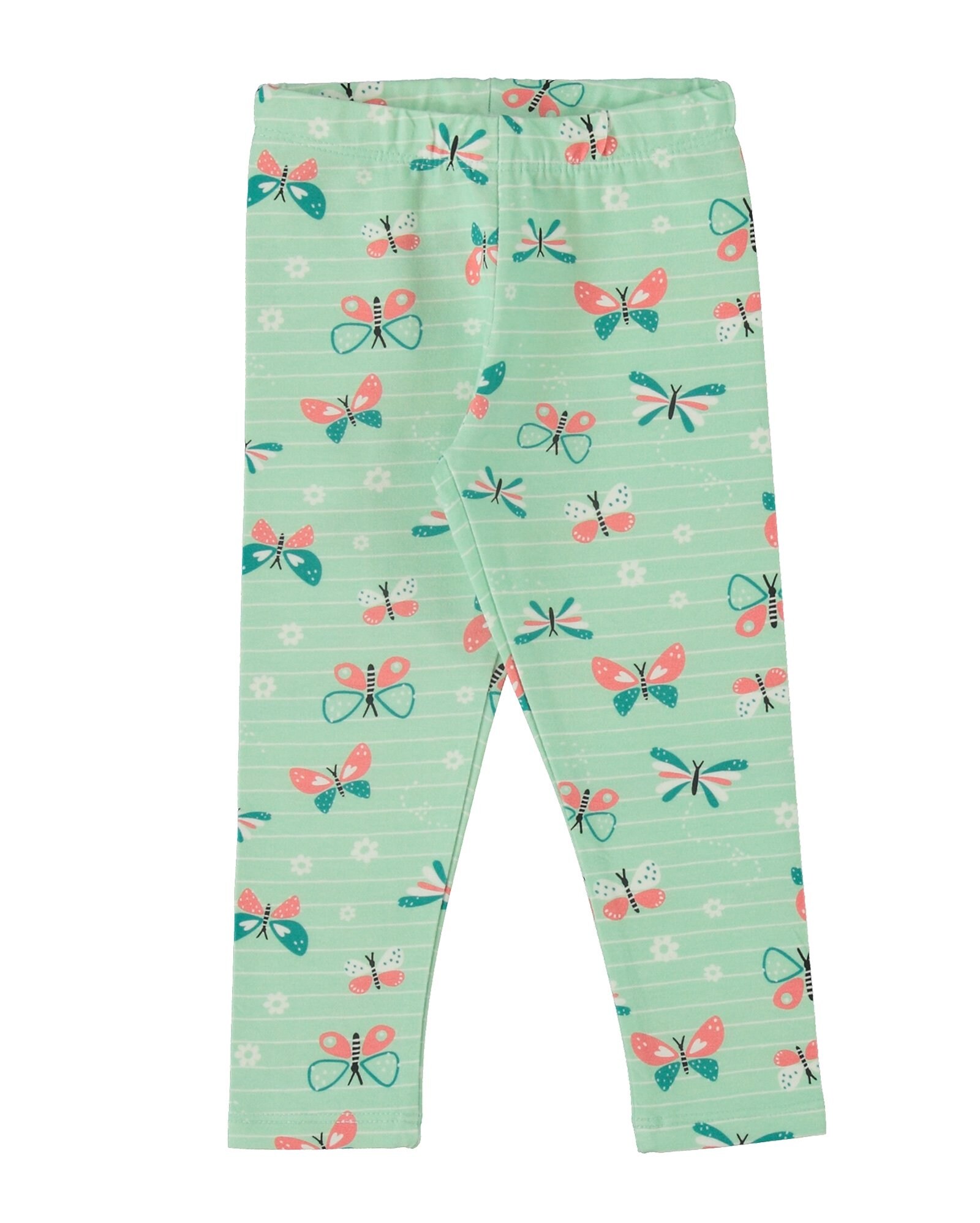 Riachuelo | Calça Legging Infantil Cós Elástico Listras Borboletas Verde  Claro Tam 1 a 4 Pool by Riachuelo