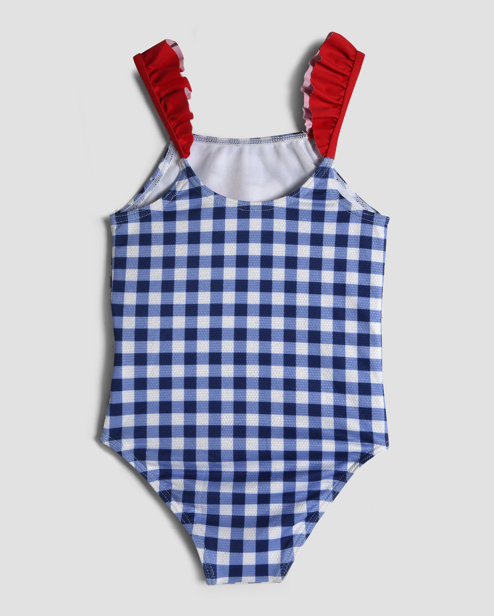 Riachuelo | Maiô infantil Hello Kitty com xadrez azul | Sanrio