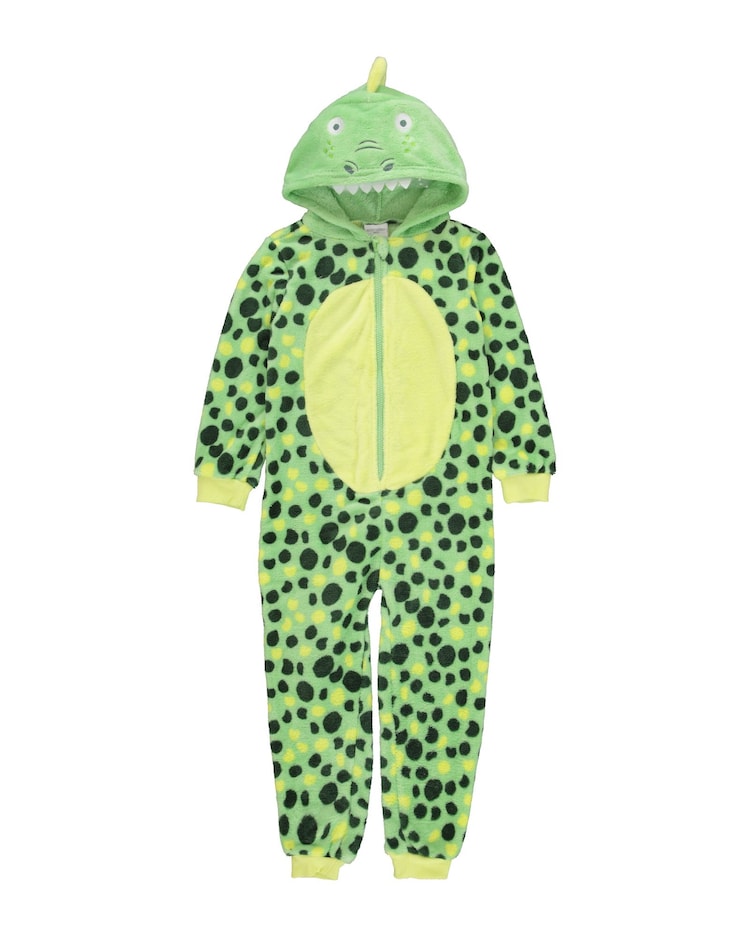 Riachuelo Macacão Pijama Infantil Dinossauro em Fleece Verde