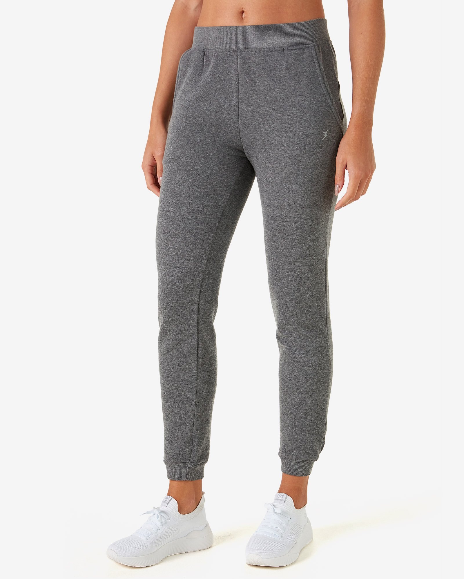 Riachuelo | Calça de Moletom Esportiva Feminina Jogger Cinza Mescla ...