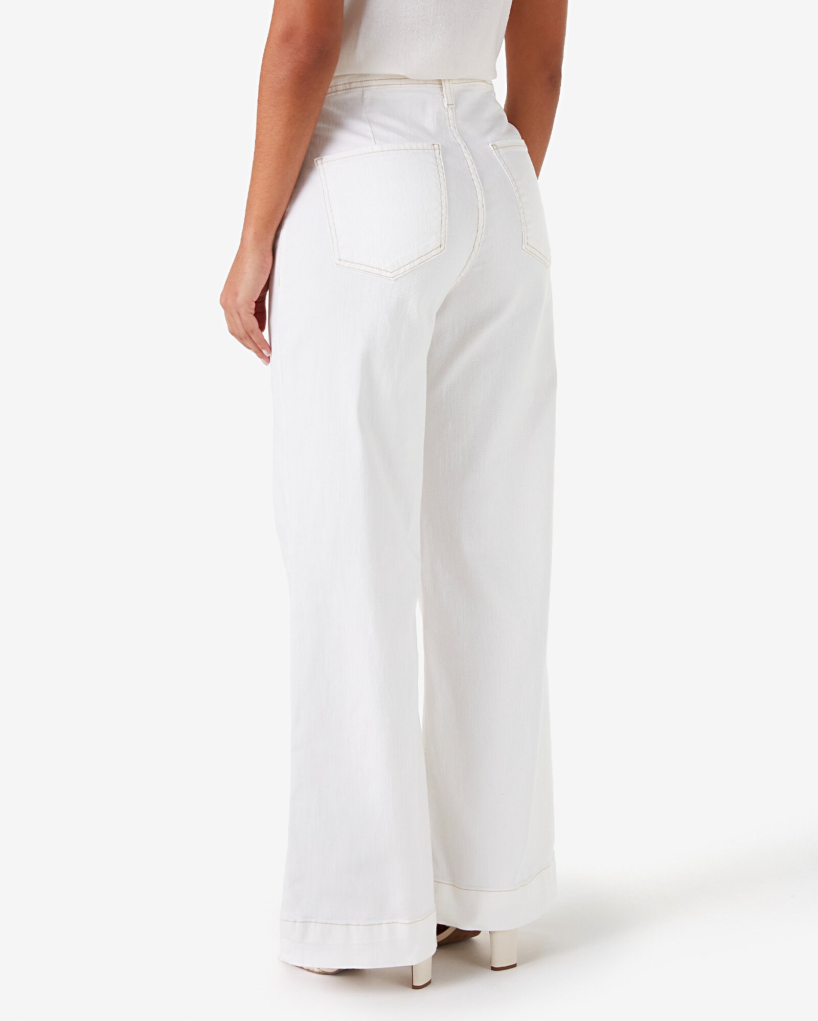 Riachuelo | Calça Jeans Color Feminina Wide Leg Cintura Alta Branco AK by  Riachuelo