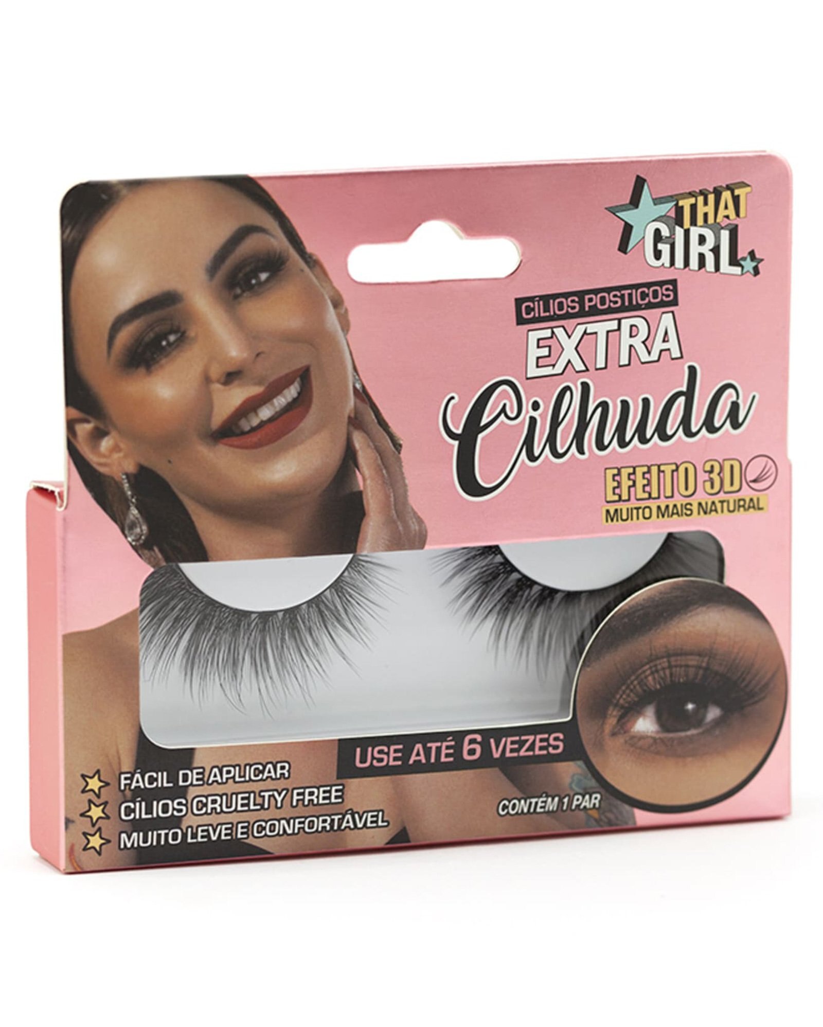 Cílios Postiços That Girl Extra Cilhuda 3D Preto