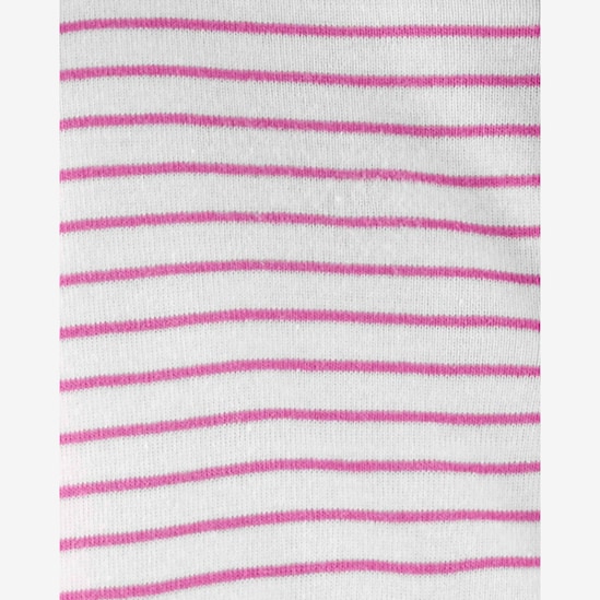 Conjunto Bebê Carter´s 3 Peças Listrado Rosa Pink Tam 1 a 12 Meses