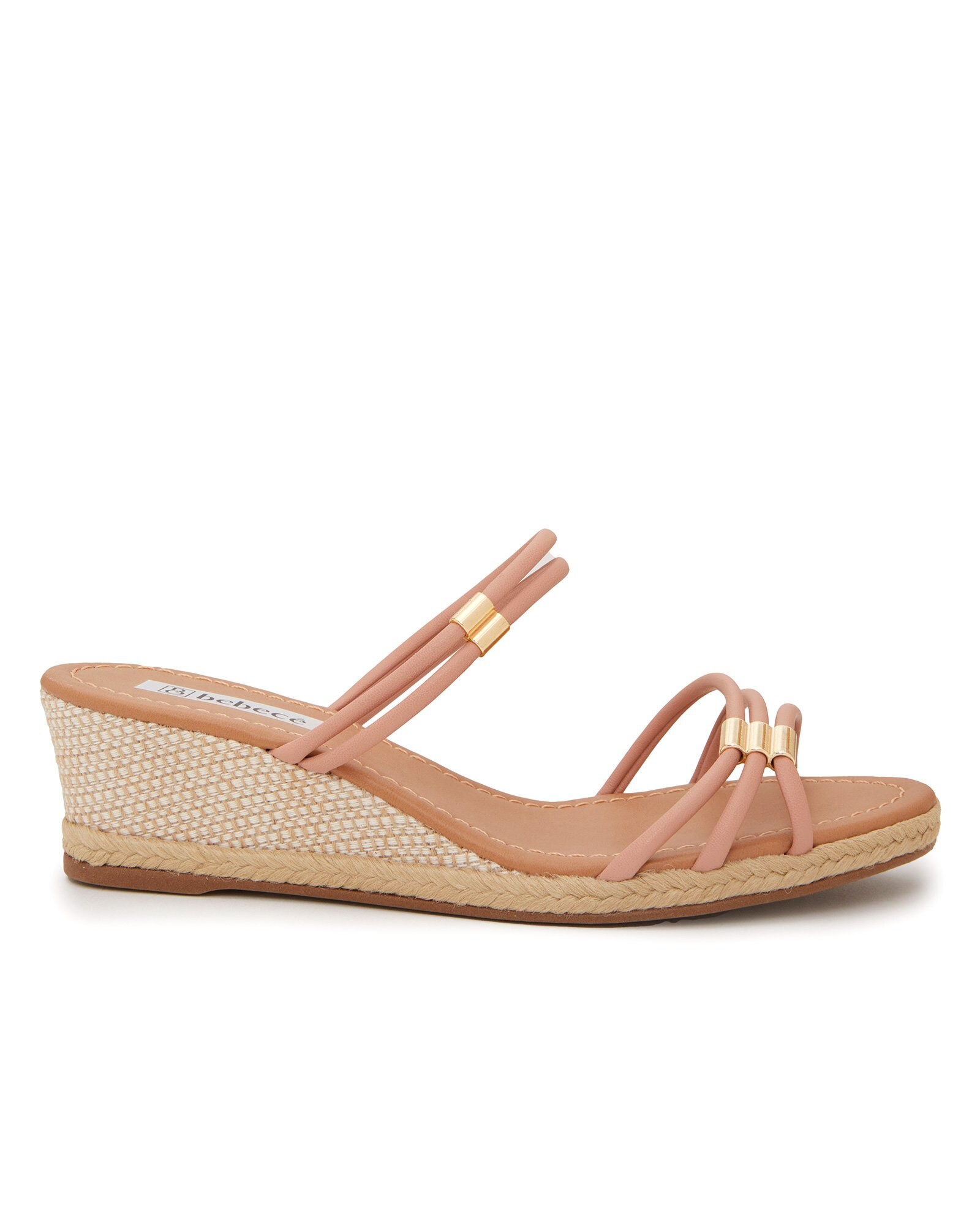 Tamanco anabela plataforma salto alto tiras duplas trança - R$ 89.90, cor  Rosa #135228, compre agora | Shafa