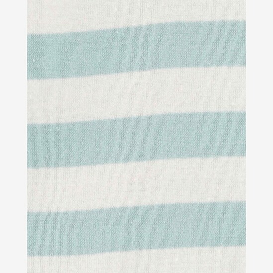Conjunto Bebê Carter's 2 Peças Listras Branco/Azul Claro/Azul Escuro Tam 1 a 24 Meses