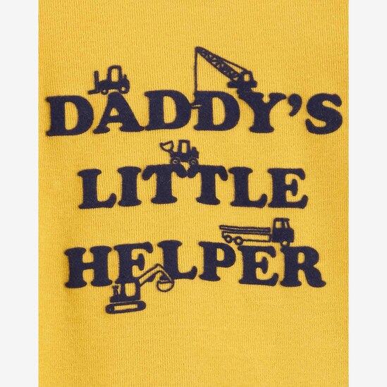Conjunto Bebê Carter's 2 Peças Daddys Little Helper Amarelo/Azul Marinho Tam 1 a 24 Meses