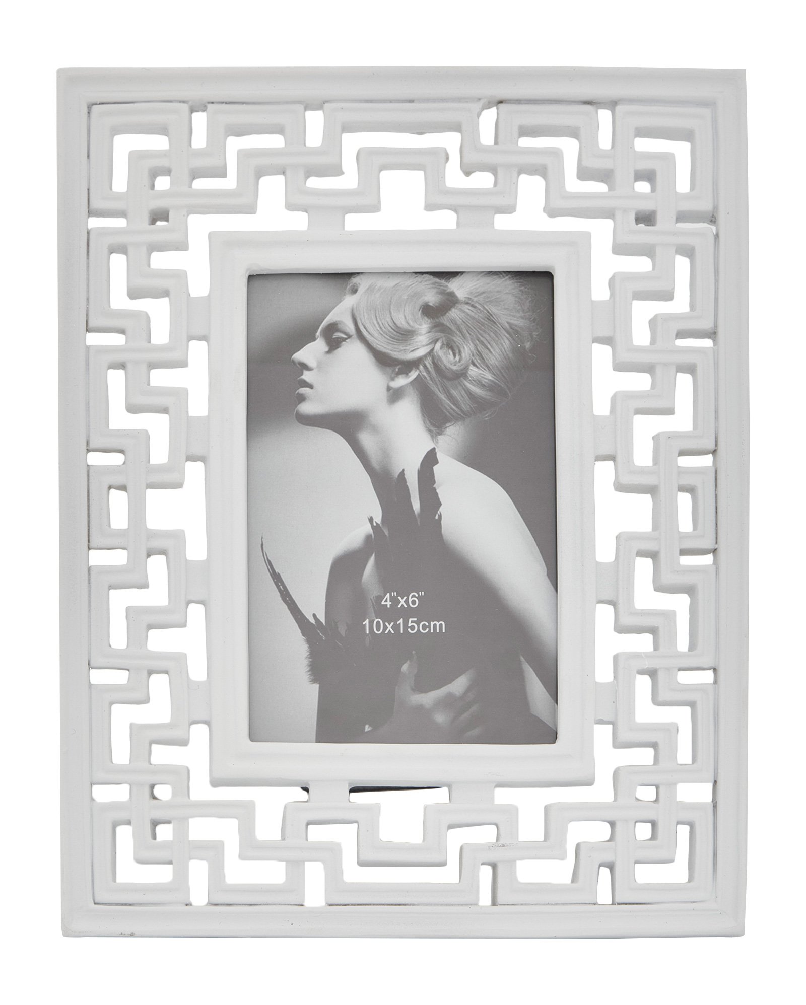 Riachuelo porta retrato mosaico branco 10x15cm casa riachuelo