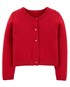Cardigan Carter's Liso Vermelho Tam 2 a 5