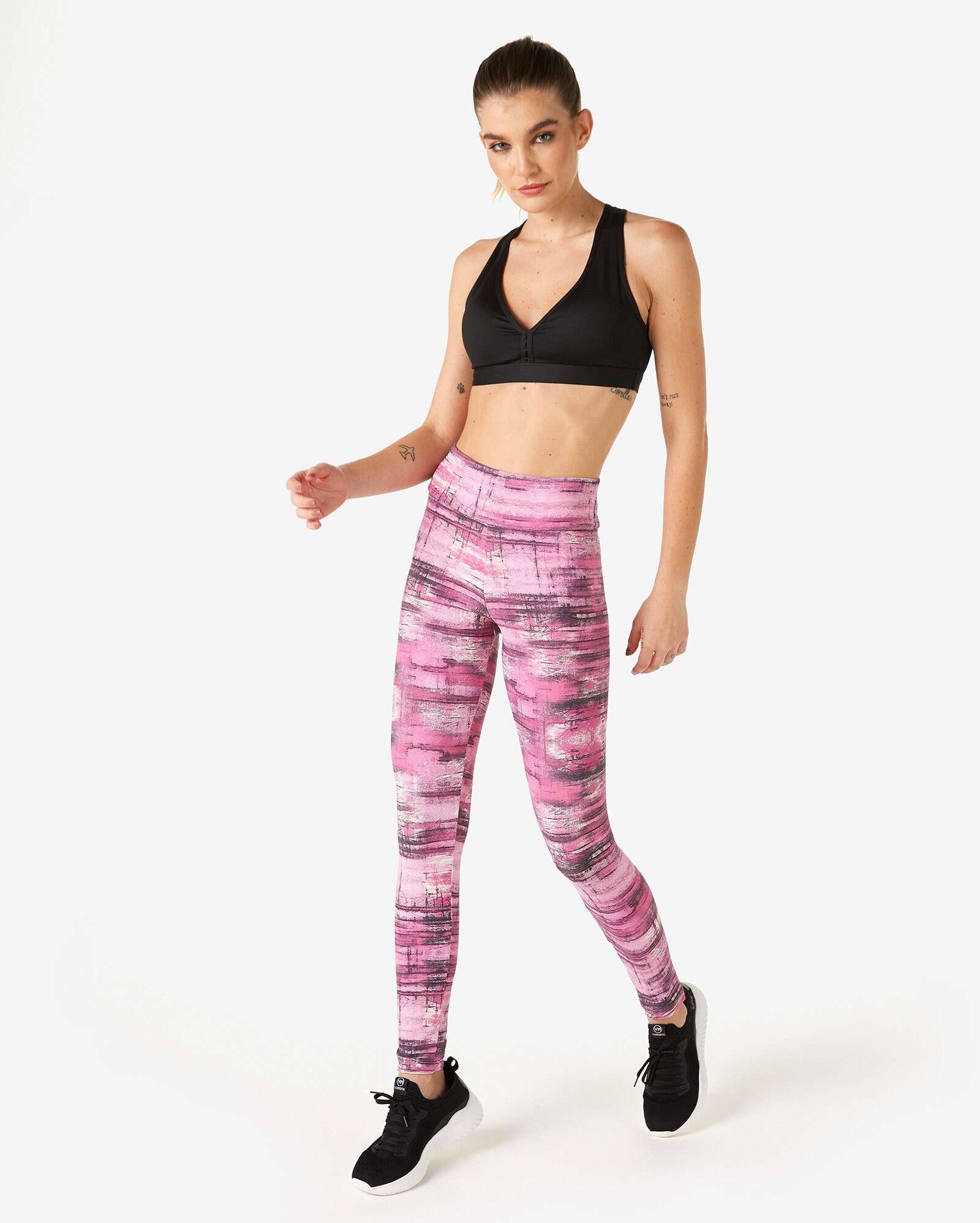 Riachuelo | Calça Legging Esportiva Feminina Rajada Rosa Body Work by  Riachuelo