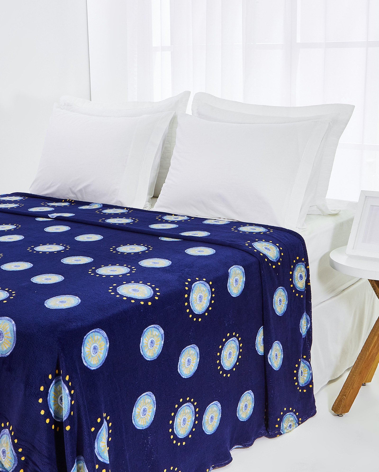 Zarters Riachuelo | Manta Queen Fleece Helo Azul Índigo Casa Riachuelo