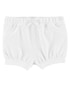 Shorts Bebê Carter's Liso Branco Tam 1 a 24 Meses