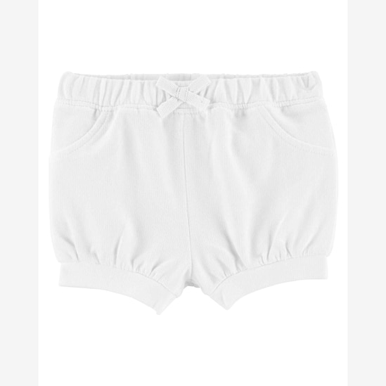 Shorts Bebê Carter's Liso Branco Tam 1 a 24 Meses