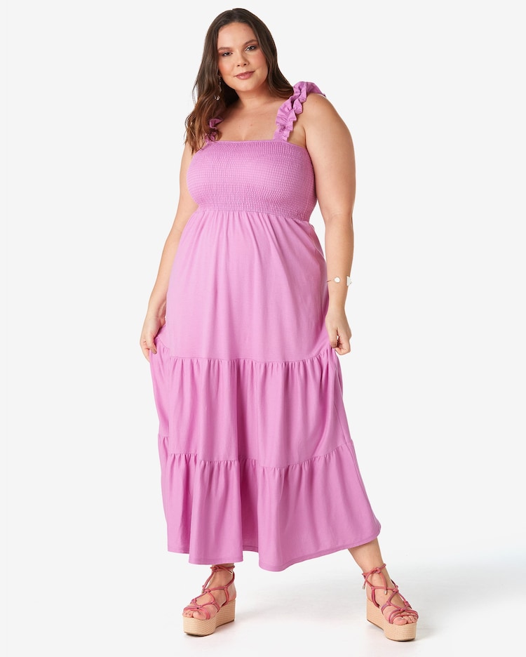 Riachuelo Vestido Longo Plus Size Feminino Evasê Duas Marias