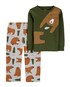 Pijama Infantil Carter's Ursos Verde Oliva/Cinza Mescla Claro Tam 2 a 5