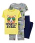 Pijama Infantil Carter's 4 Peças Urso Acampamento Multicor Tam 5 a 8