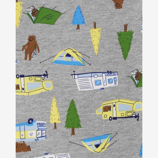 Pijama Infantil Carter's 4 Peças Urso Acampamento Multicor Tam 5 a 8