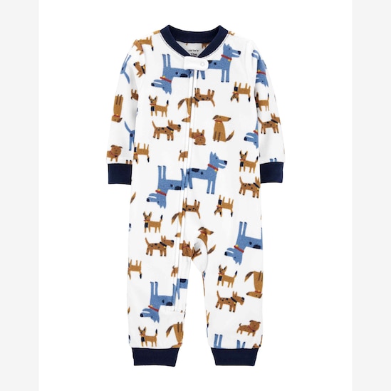 Macacão Bebê Carter's Cachorrinhos Branco Tam 9 a 24 Meses