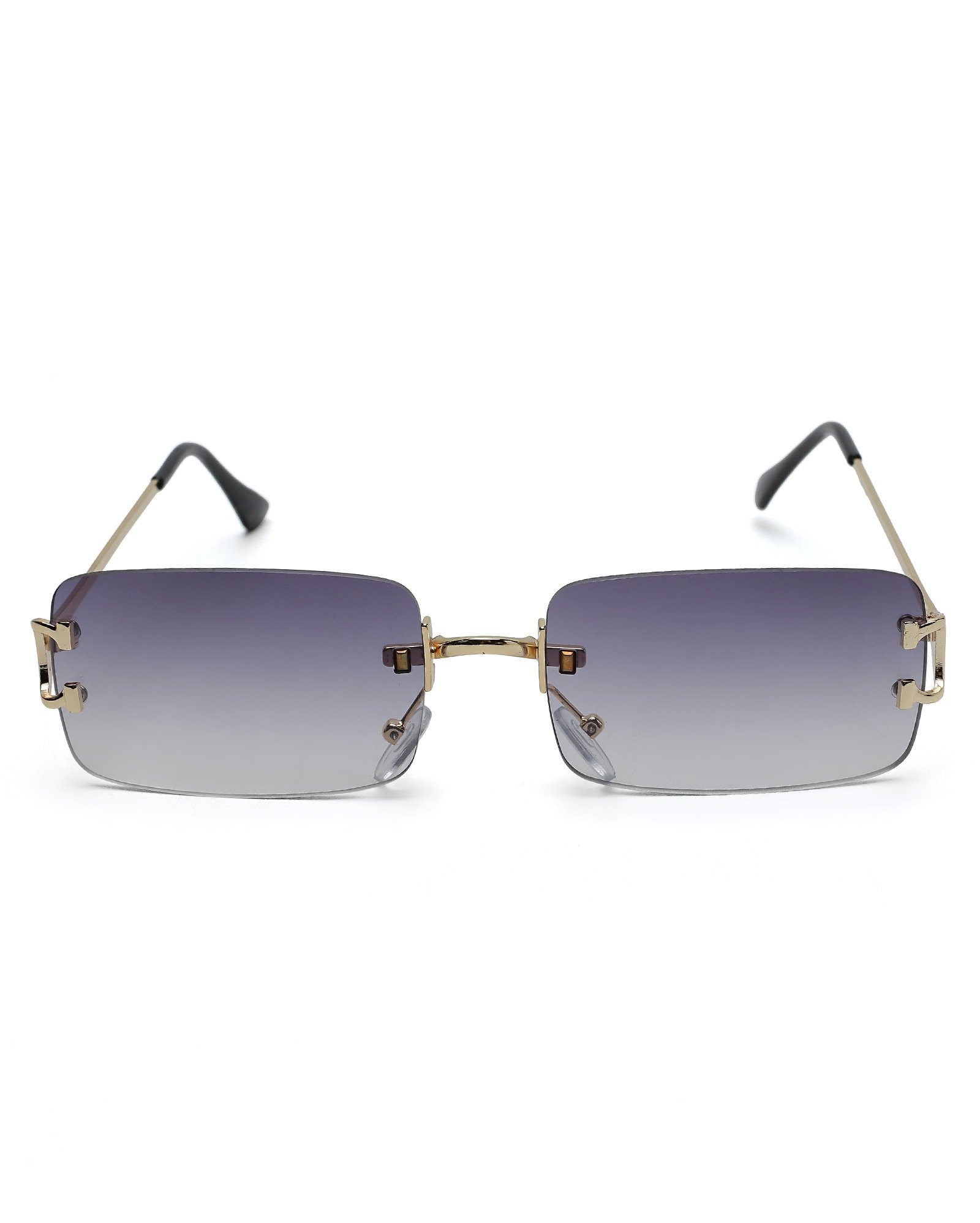 Oculos Retangular Riachuelo | Óculos de Sol Feminino Retangular Dourado Riachuelo