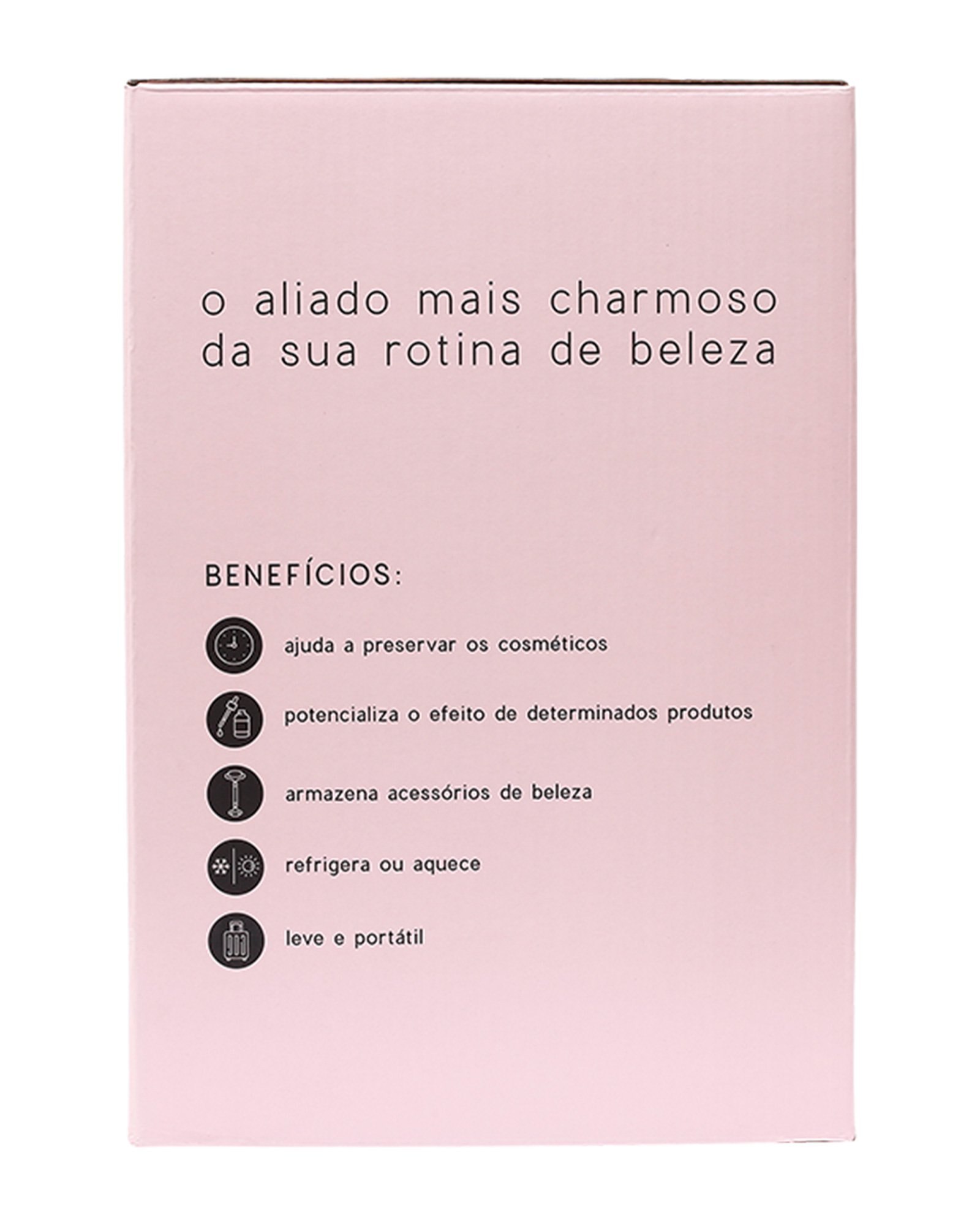 Riachuelo Mini Geladeira Océane Skincare Fridge 4L Rosa Claro